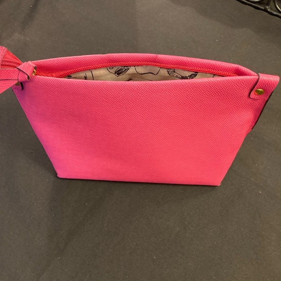 Macy's bright pink zippered makeup bag. - Picture 2 of 7